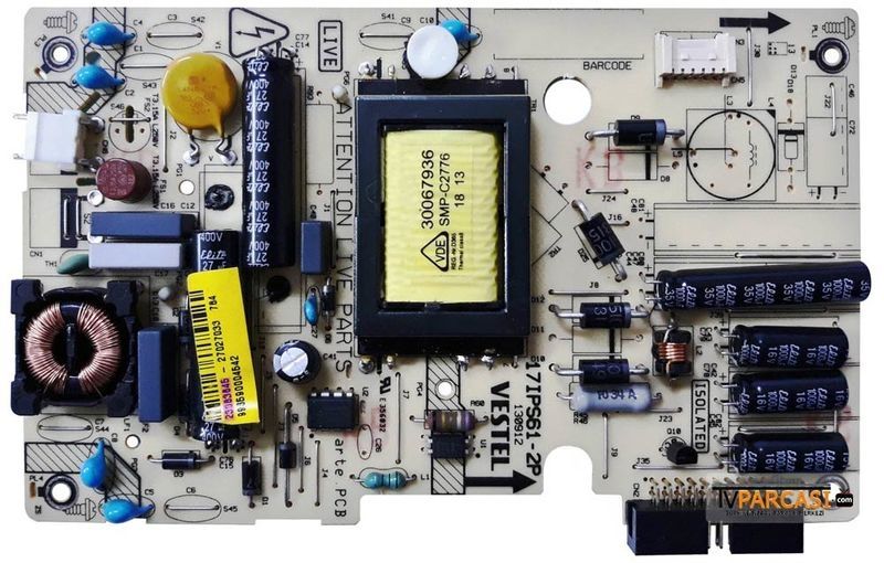  23083645, 996590004542, 17ıps61-2p, 130912, Power Board, Philips 24pfl2908h-12