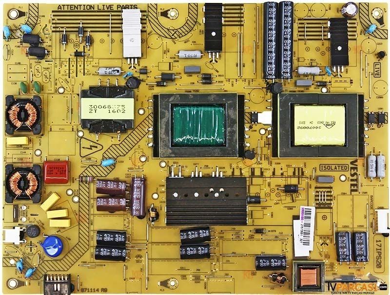 23321130, 17IPS20, 071114 R9, Power Board, VES430QNEL-2D-U01, 23313936