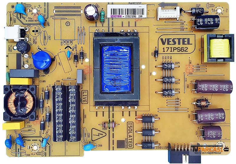  23327056, 17ıps62, Power Board, Vestel, Ves315unds-2d-n11, Seg 32sc7690f, Seg 32sc7690f Full Hd Smart Uydu Hd Led Tv