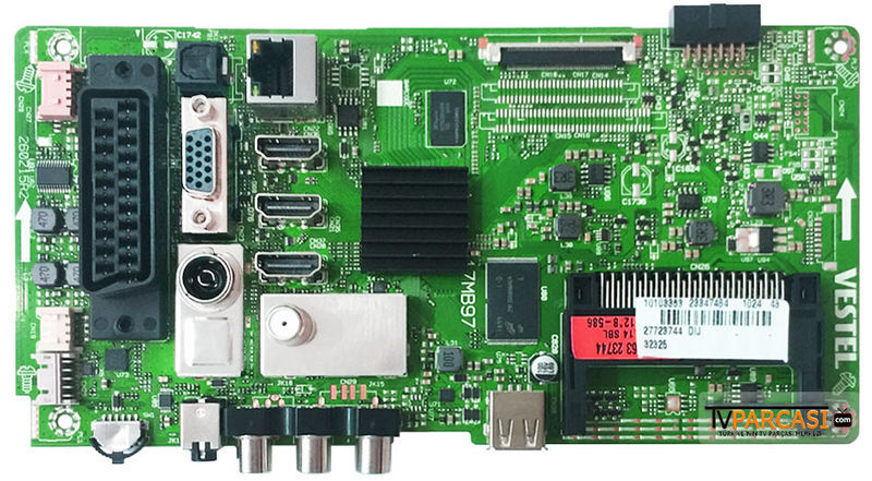  23347464, 23344263, 17mb97, 260215r2, Main Board, Ves430undl-2d-n12, 23334011, Vestel Smart 43fa7300 43 Led Tv