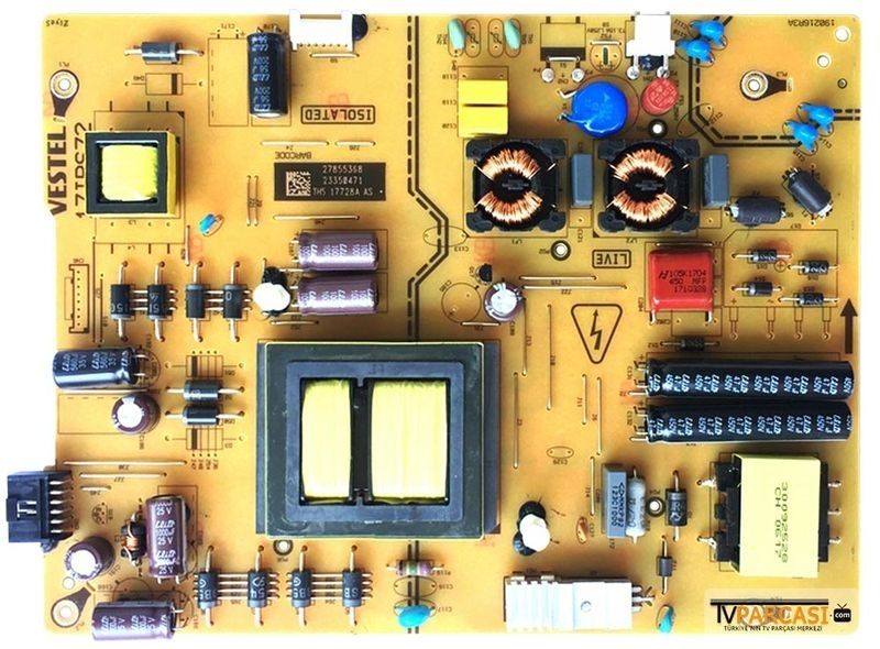  23350471, 27855368, 17ıps72, 190216r3a, Power Board, Ves490qnus-2w-u01, 23413282, Vestel 49ud9300 49 Led Tv