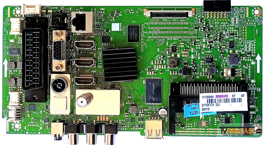  23380478, 17mb110, Ves430unel-2d-u01, Vestel Smart 43fb1907 43" Led Tv