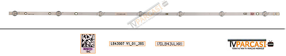  30090233, 17dlb43vlxr1, Lb43007 V1_01_38s, B-type, Led Backlight, Vestel, Ves430undl-2d-n01, Ves430undl-2d-n12, 2330767