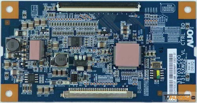  31t03-c00, T315xw02 Vl Ctrl Bd, 5531t03c07, 55.31t03.c07, T-con Board, Au Optronics, T315xw02 Vl, Sony Kdl-32l4000, Toshiba 32cv510u, Grundig Tv 82-502 B 3hd Srs Lcd Tv