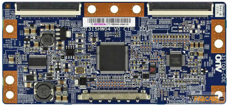  31t09-c0e, T315hw04 V0 Ctrl Bd, 5537t05c34, T315hw04 V0 Ctrl Bd, T370hw03 V.e