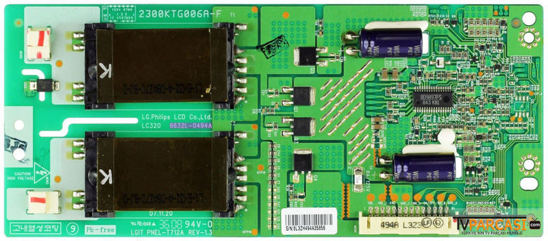  6632l-0494a, Lc320, 2300ktg006a-f, Lgıt Pnel-t712a Rev-1.3, 996510012784, Lc320wxn-sab1, Lc320wxn-saa2, Lg 32lg5000