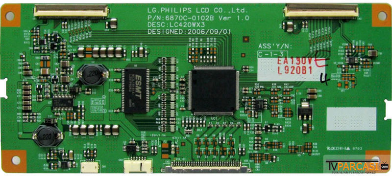  6871l-0920b, 6870c-0102b, Lc420wx3, T-con Board, Lg Display, Lc420wx3-slc1