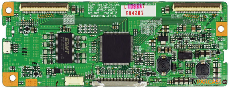  6871l-1098a, 1098a, 1098a1, 6870c-0142b, 0940-0000-1320, T-con Board, Lg Philips, Lc320w01-sla1, Toshiba 32a3000p