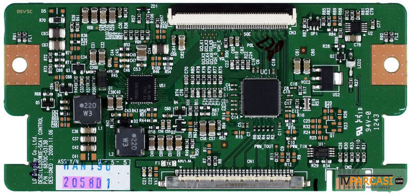  6871l-2058d, 2058d, 6870c-0313b, T-con Board, Lcd Controller, Control Board, Ctrl Board, Timing Control, Lg Display, Lc320wxe-sca1, Lc320wxn-sca1, Lg 32ld350