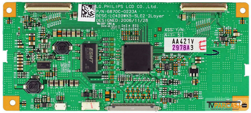  6871l-2978a, 2978a, 6870c-0223a, T-con Board, Lg Philips, Lc420wx5-sld1, Lc420wx5-sla1, 6900l-0138l