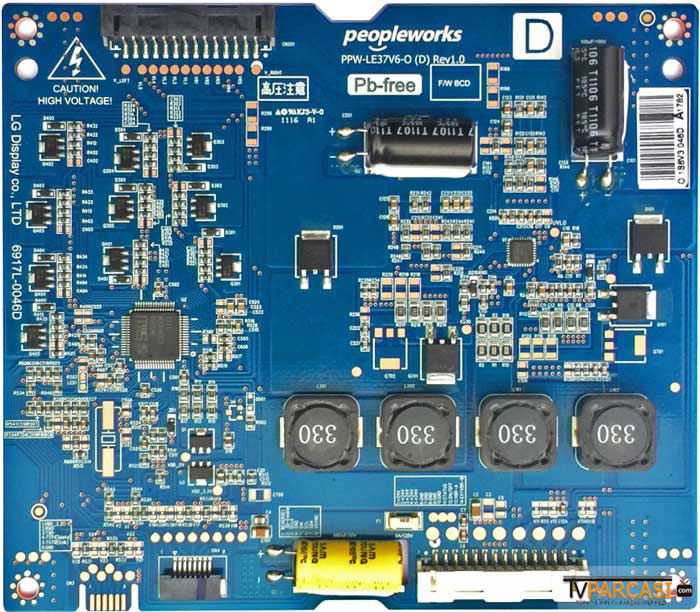  6917l-0046d, Ppw-le37v6-0 (d) Rev1.0, Led Driver Board, Lg Display, Lc370eud-sda2, Lc370eud-sda4, Lg 37lv450u-zc