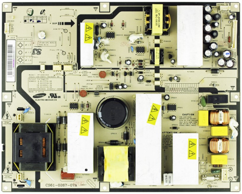  Bn44-00134d, Ip-230135a, Ip-40b, Cs61-0267-07a, Samsung Le40s61bx, Samsung Le40r74bdx, Lta400wt-l01