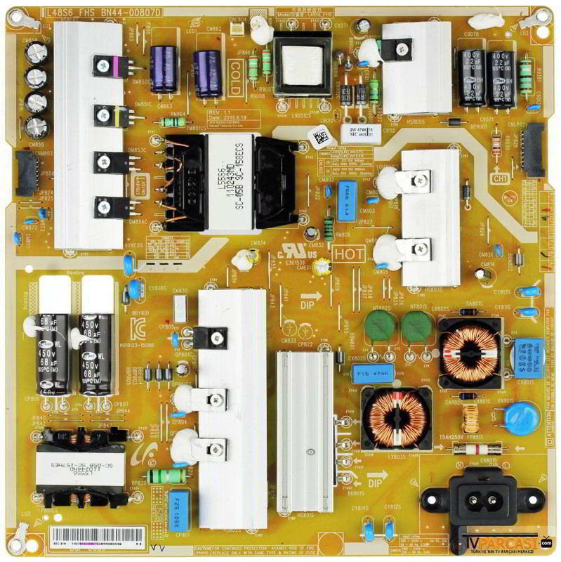  Bn44-00807d, L48s6_fhs, Rev.1.1, Samsung Ue48ju6570u, Power Board