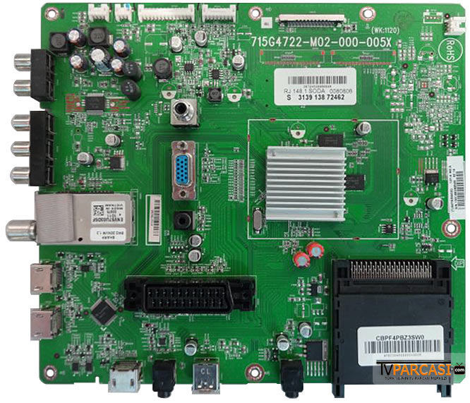 Схема платы 715g4722 m1c 000 005x MAIN 715G5155-M01-002-005K(Ver:A) Philips 32PFL3517T/60 без тюнера купить в Кр