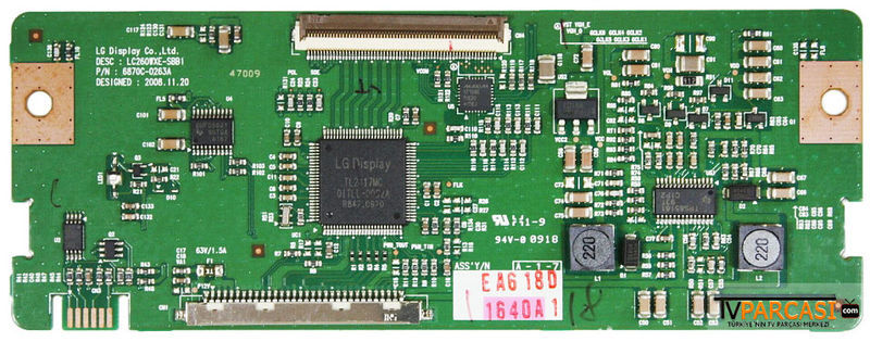  6871l-1640a, 1640a, 6870c-0263a, T-con Board, Lg Philips, Lc260wxe-sbb1