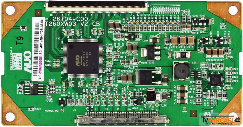  26t04-c00, T260xw03 V2 Cb, 55.26t04.009, 55.07a69.001, T-con Board, Au Optronics, T260xw03 V.2